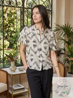 Joie Sidera B Silk Top, Size Small